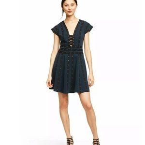 ZAC POSEN Target Navy A-Line Snap Dress *NWT* 14